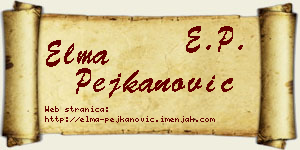 Elma Pejkanović vizit kartica